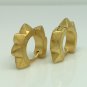 Men's earrings, gold spike thorn hoop earrings, ECE153MY