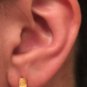 Men's earrings, gold spike thorn hoop earrings, ECE153MY