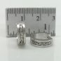Men's hoop earrings handmade from sterling silver, inset chain links, E149MW