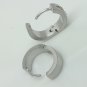 Men's hoop earrings handmade from sterling silver, inset chain links, E149MW