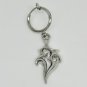Men's clip on hoop earring with flame, medium, EC574