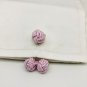 Kuusteel light pink silk knot cufflinks