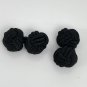 Kuusteel black silk knot cufflinks