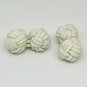 Forget me not white silk knot cufflinks