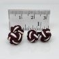 Kuusteel maroon silk knot cufflinks