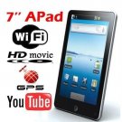 Google Android 7" Tablet PC Wifi Apad Rockchip 600MHz  with Camera 256MB RAM iRobot Aluminum Back