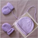 Lot of 10 sets hat + mittens for baby