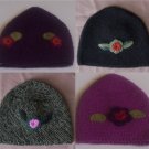 Lot of 10 little hat for children adorned with flowers