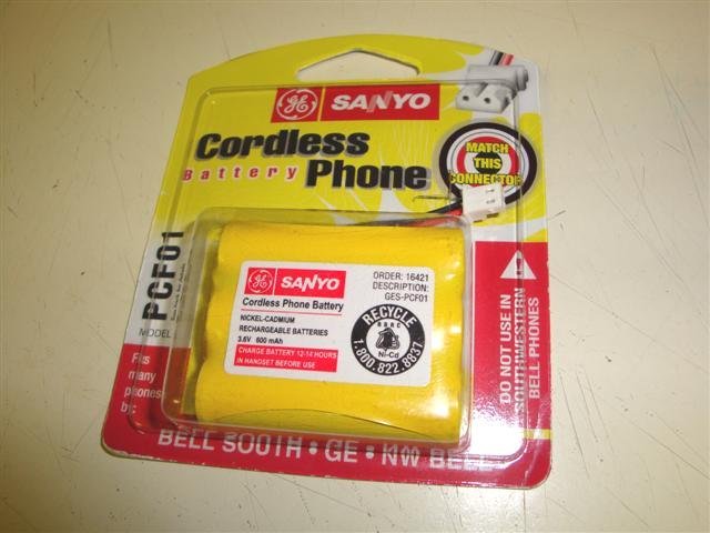 Lot Of 45 Pcf01 Ge Sanyo Cordless Phone Rechargeable Battery