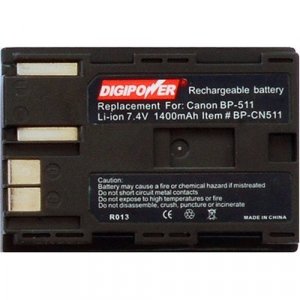 Digipower BP-CN511 Replacement Li-Ion Battery for Canon BP-511