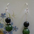 Earth toned green stone earrings