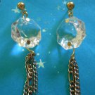 Crystal and Chain earrings