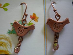 Bird Charm earrings