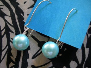 Turquoise Pearl Earring