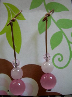 Pink stacker Earrings