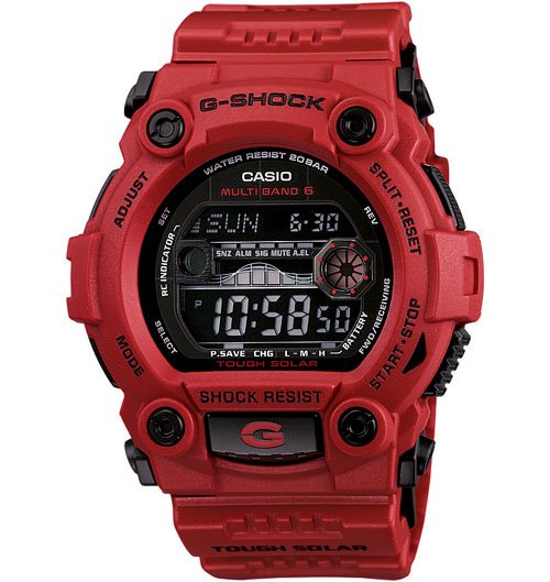 g shock men red
