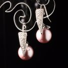 10.5 mm shell pearl earring sterling silver (ER091319)
