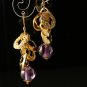 Swarovski crystal gold vermeil earring french wire (ER091311)