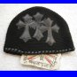 A&G : F6H-C8BLK VINTAGE CEMETARY CROSS CASHMERE BEANIE CAP - OUT OF STOCK