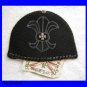 A&G : F6H-C16BLK VINTAGE FLEUR w/SILVER CELTIC CROSS CASHMERE BEANIE CAP - BRAND NEW WITH TAGS