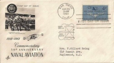 FDC Scott # 1185 / Cachet 1961 /  Naval Aviation