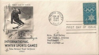 FDC Scott # 1146 / Cachet 1960 /  VIII Olympic Winter Games