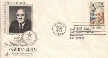FDC Scott # 1202 / Cachet 1962 /  Sam Rayburn