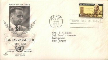 FDC Scott # 1203 / Cachet 1962 /  Dag Hammarskjold