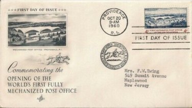 FDC Scott # 1164 / Cachet 1960 /  First Mechanized Post Office