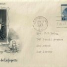 FDC Scott # 1010 / Cachet 1952 / Marquis De Lafayette