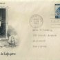 FDC Scott # 1010 / Cachet 1952 / Marquis De Lafayette