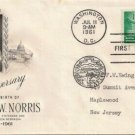 FDC Scott # 1184 / Cachet 1961 /  George W. Norris