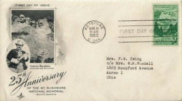 FDC Scott # 1011 / Cachet 1952 /  Mount Rushmore
