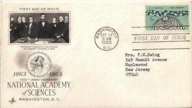 FDC Scott # 1237 / Cachet 1963 /  National Academy of Sciences