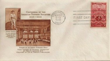 FDC Scott # 979 / Cachet 1948 /  American Turners Society