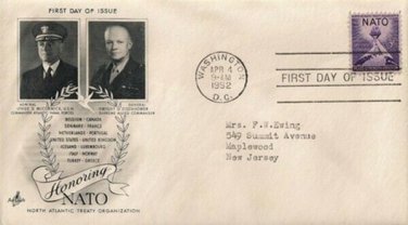 FDC Scott # 1008 / Cachet 1952 / NATO