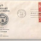 FDC Scott # C40 / Cachet 1949 /  200th Anniversary. Alexandria, VA  (Pair)