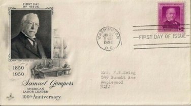 FDC Scott # 988 / Cachet 1950 / Samuel Gompers