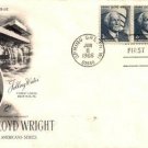 FDC Scott # 1280 / Cachet 1966 /  Frank Lloyd Wright  (Strip of 3)