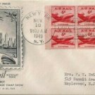 FDC Scott # C39a / Cachet 1949 /  Air Mail Booklet Pane