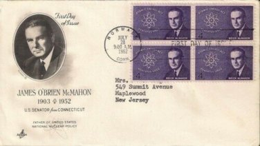 FDC Scott # 1200 / Cachet 1962 /  James O'Brien McMahon  (4 block)