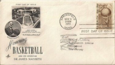 FDC Scott # 1189 /  Cachet 1961  /  Honoring Basketball