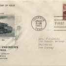 FDC Scott # 993 /  Cachet 1950 /  Railroad Engineers of America