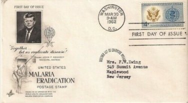 FDC Scott # 1194 / Cachet 1962 / Malaria Eradication