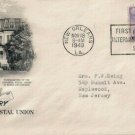 FDC Scott # C42 (Air) /  Cachet 1949  /  Universal Postal Union