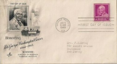 FDC Scott # 953  /  Cachet 1948  /  George Washington Carver