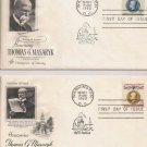 FDC Scott # 1147-1148 / Cachet 1960 /  Thomas G. Masaryk   (2 Stamp set)