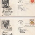FDC Scott # 1174-1175 / Cachet 1961 /  Mahatma Gandhi   (2 Stamp set)