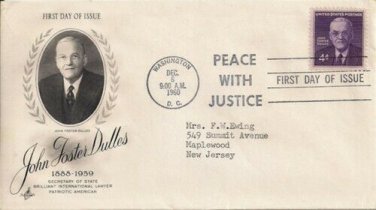 FDC Scott # 1172 / Cachet 1960 / John Foster Dulles