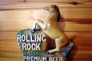 Rolling Rock Chalkware Horse